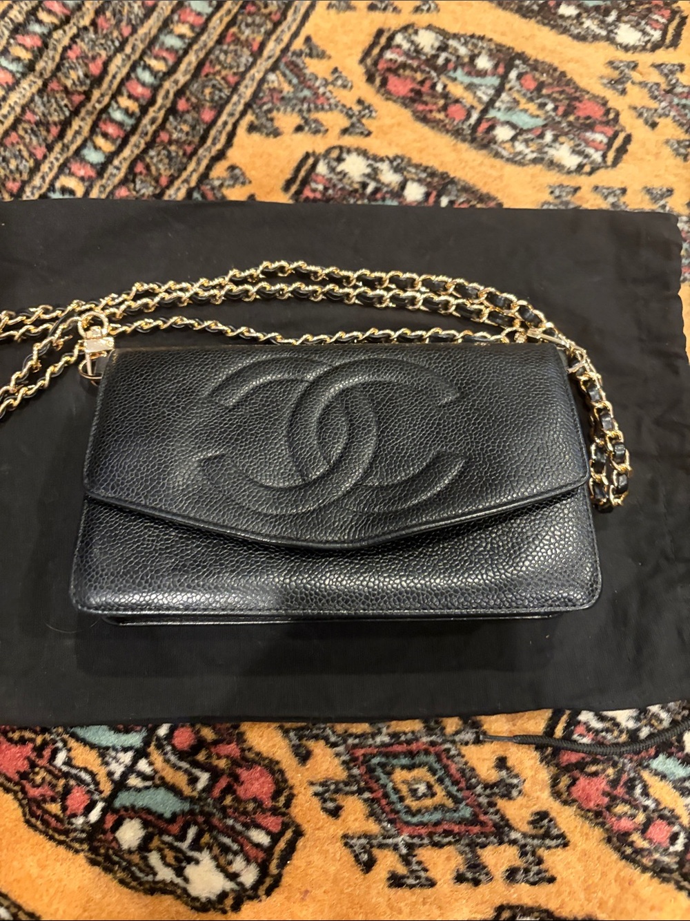 Chanel clutch/wallet on chain